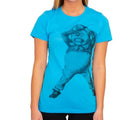 Alice In Wonderland Tweedle Dee Dum Juniors Turquoise T-shirt Tee