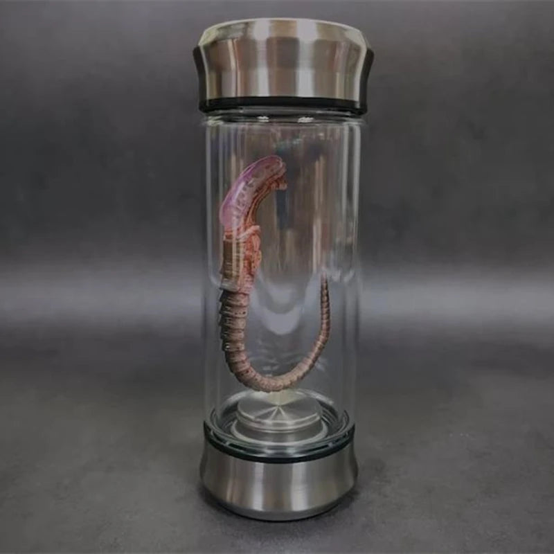 Alien Glow Jar Xenomorph Specimen Facehugger Embryo Glass Jar Movie Prop Replica Home Decor Desktop Crafts Sculpture Decoration