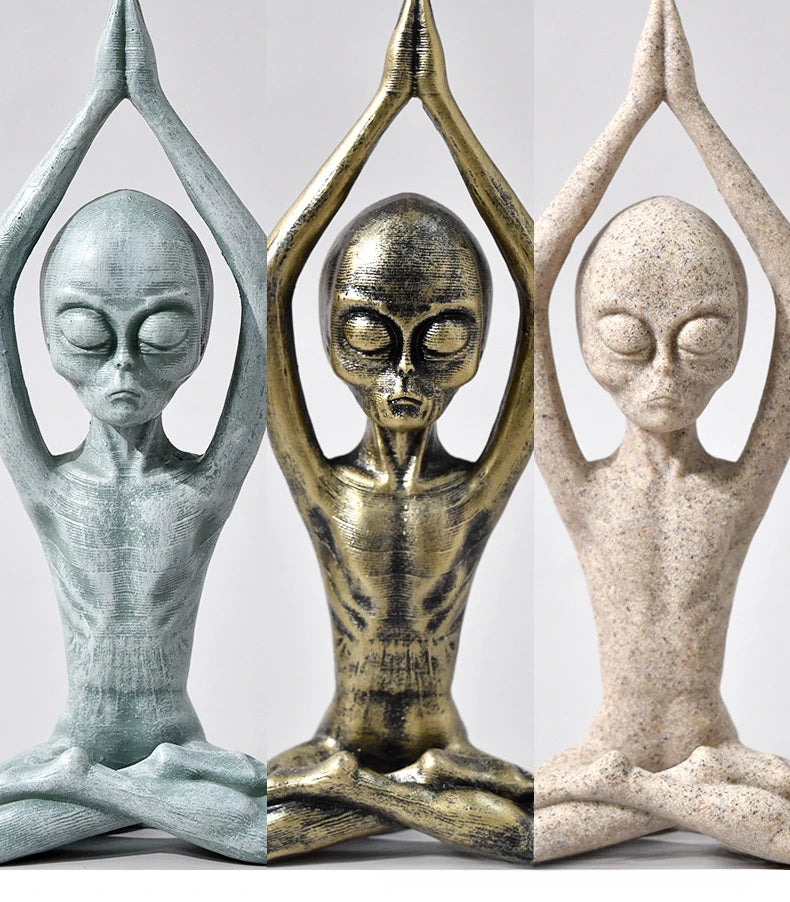 Alien Yoga Shaped Living Room Ornaments Resin European and American Home Bookshelf Decorations