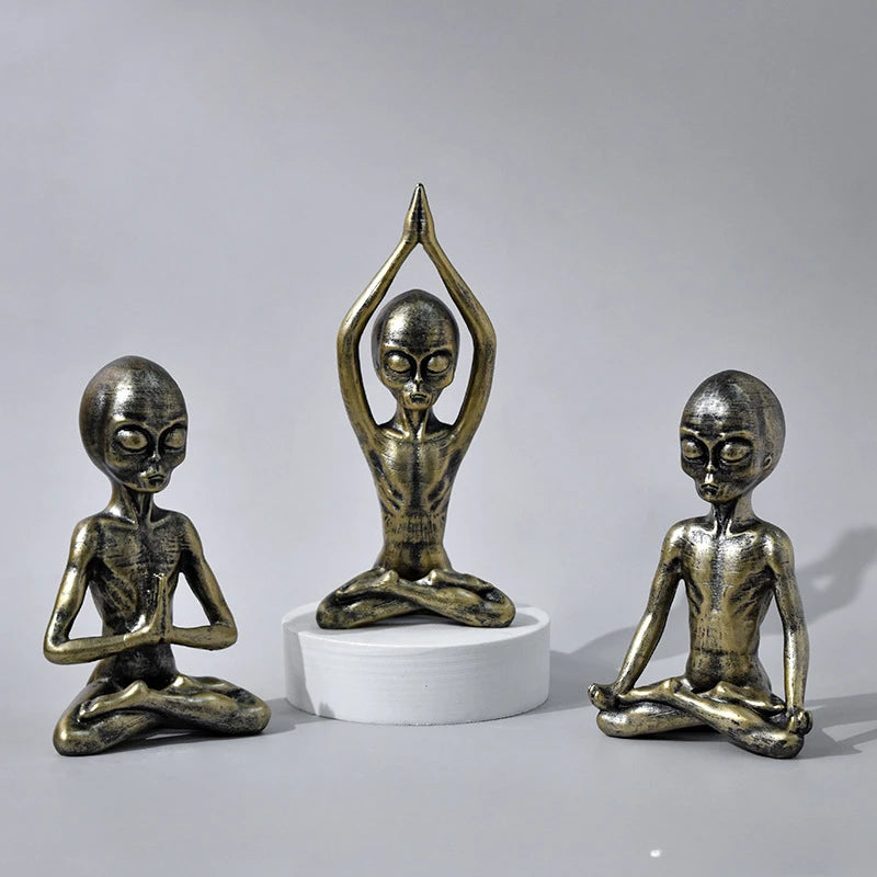 Alien Yoga Shaped Living Room Ornaments Resin European and American Home Bookshelf Decorations