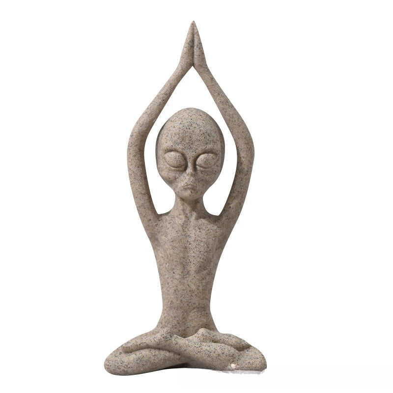 Alien Yoga Shaped Living Room Ornaments Resin European and American Home Bookshelf Decorations