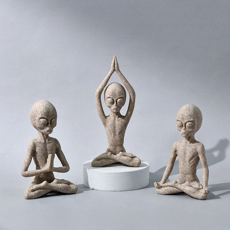 Alien Yoga Shaped Living Room Ornaments Resin European and American Home Bookshelf Decorations