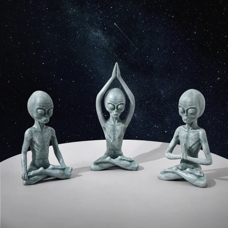 Alien Yoga Shaped Living Room Ornaments Resin European and American Home Bookshelf Decorations