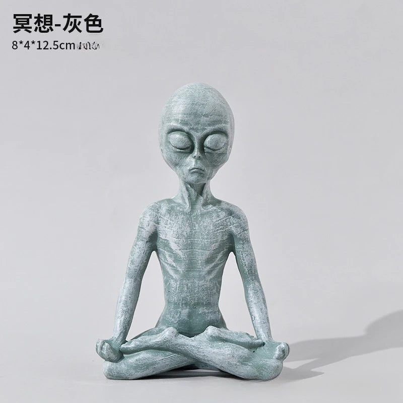 Alien Yoga Shaped Living Room Ornaments Resin European and American Home Bookshelf Decorations