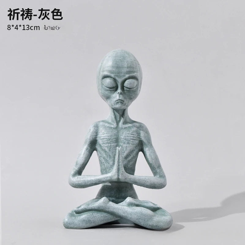 Alien Yoga Shaped Living Room Ornaments Resin European and American Home Bookshelf Decorations