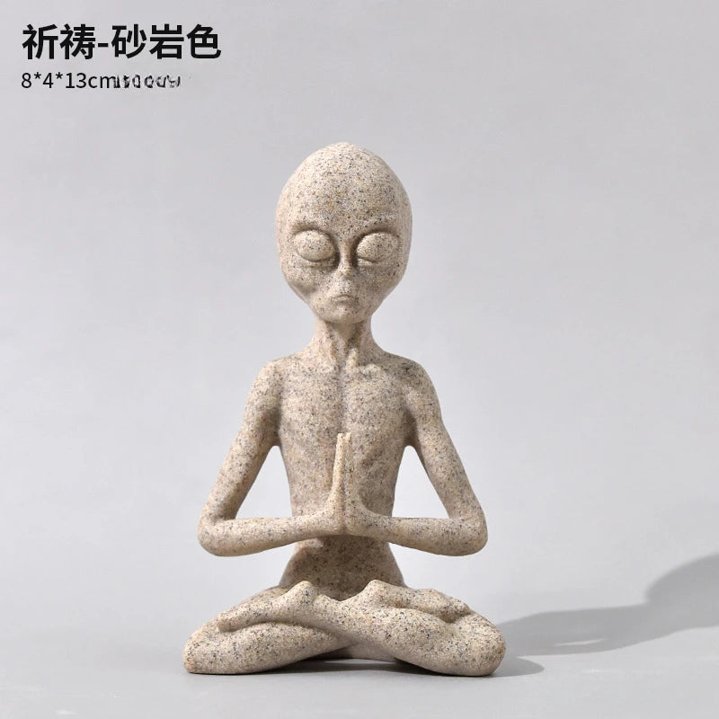 Alien Yoga Shaped Living Room Ornaments Resin European and American Home Bookshelf Decorations