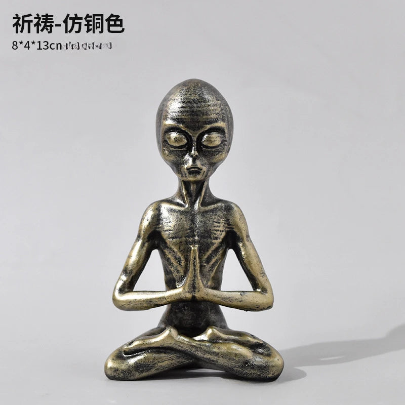 Alien Yoga Shaped Living Room Ornaments Resin European and American Home Bookshelf Decorations