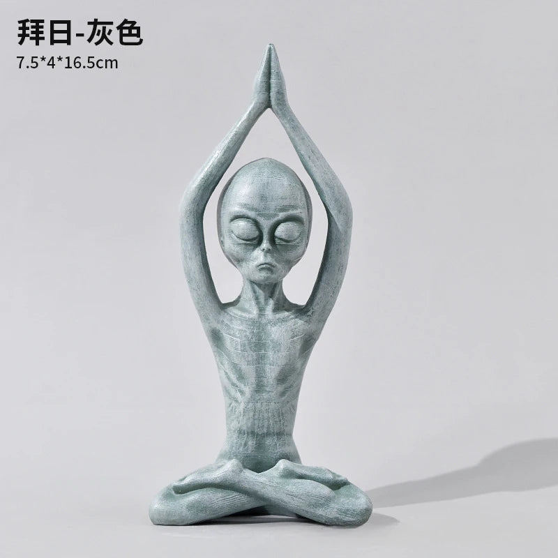 Alien Yoga Shaped Living Room Ornaments Resin European and American Home Bookshelf Decorations