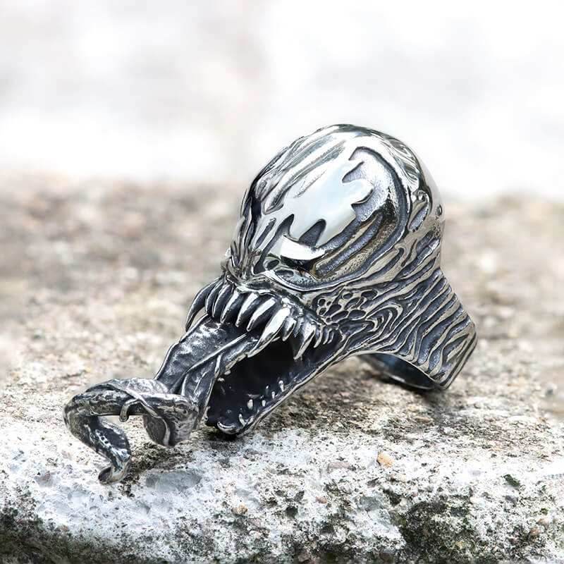 Alien Mutant Symbiote Stainless Steel Ring - Stainless Steel / 7
