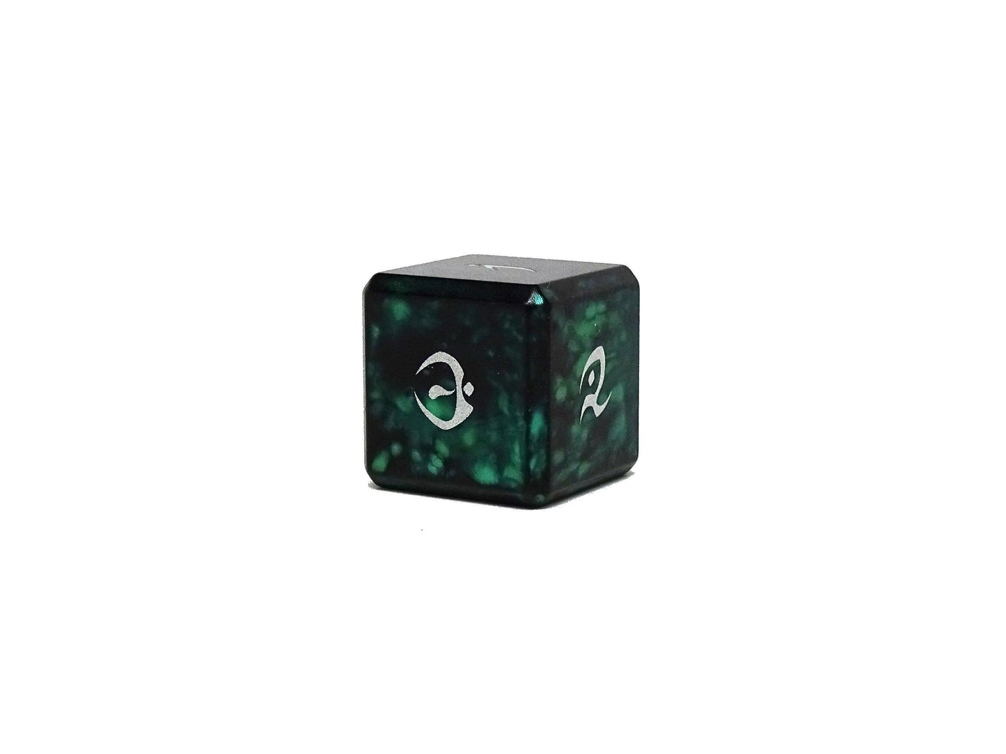 Aluminum Elite Dice of the Elvenkind - Green 7 Dice Set