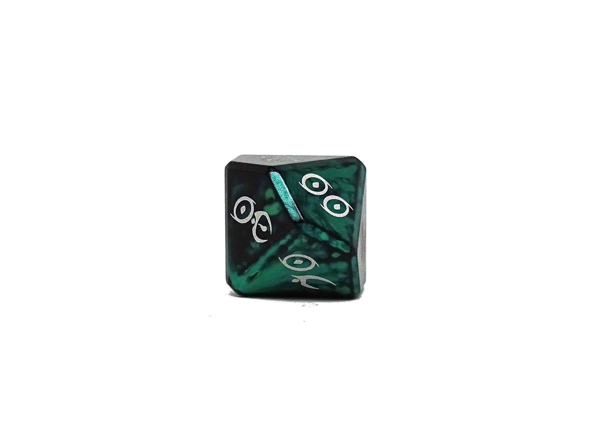 Aluminum Elite Dice of the Elvenkind - Green 7 Dice Set