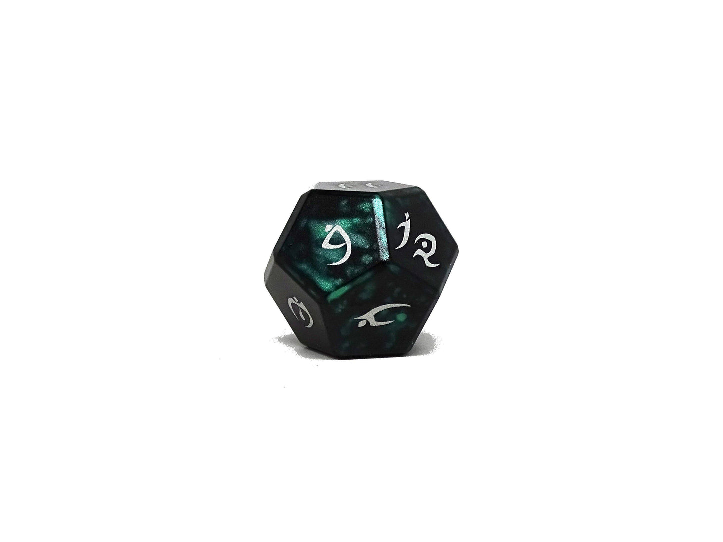 Aluminum Elite Dice of the Elvenkind - Green 7 Dice Set