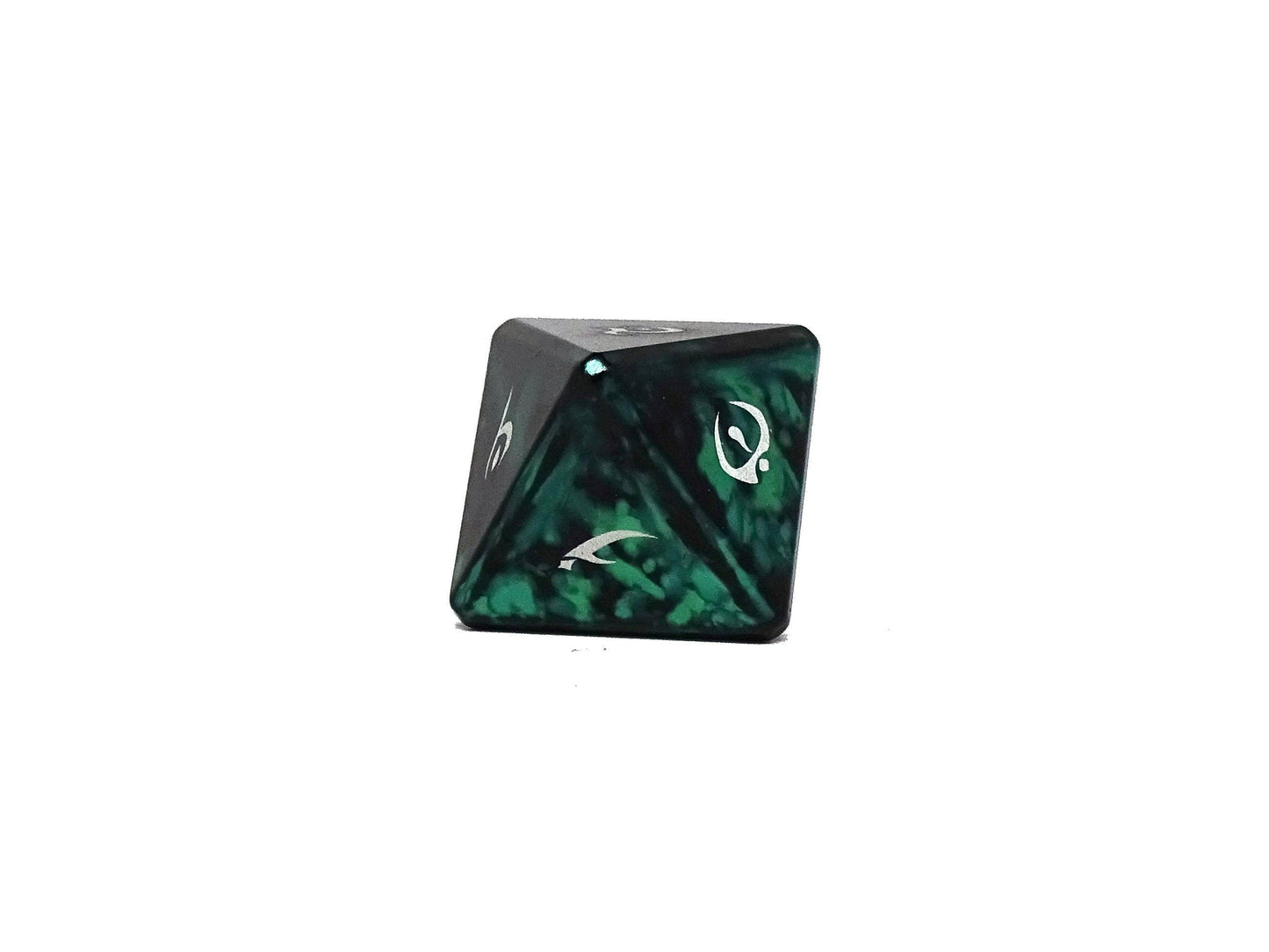 Aluminum Elite Dice of the Elvenkind - Green 7 Dice Set