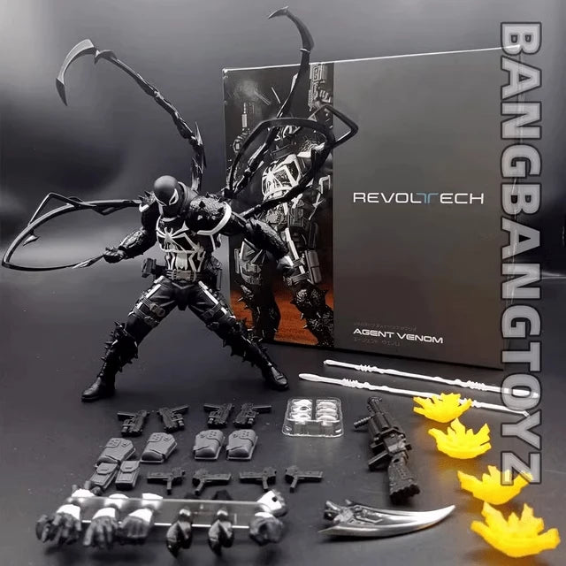 AMAZING YAMAGUCHI Agent Venom KAIYODO Eugene Thompson Symbiote Deadpool Comics Action Figure Model Movie Toys For Kids Doll Gift