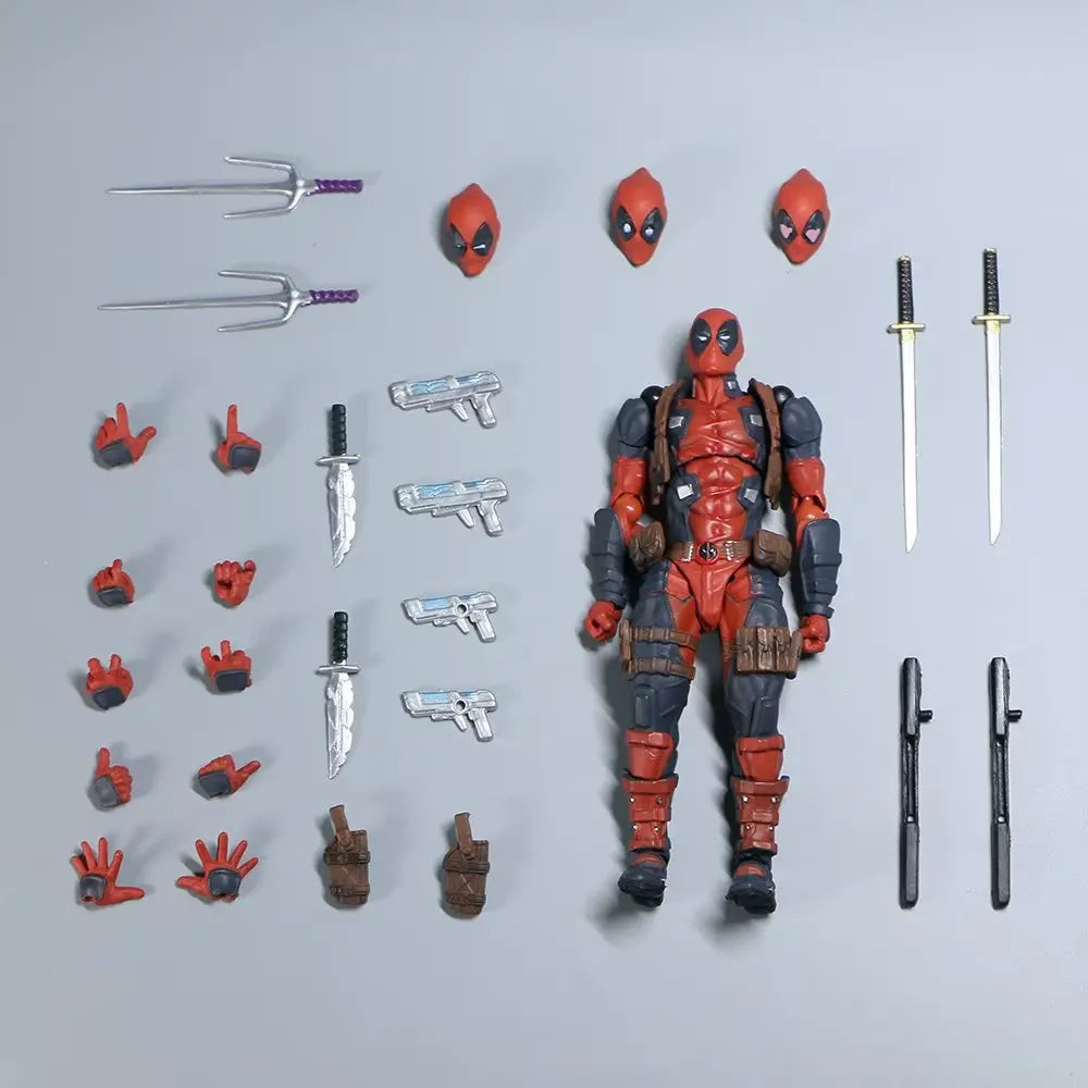 AMAZING YAMAGUCHI Deadpool 2.0 Grey Action Figure Mutants Joint Movable KAIYODO Wade SHF Model Movie Toys for Kids Gift