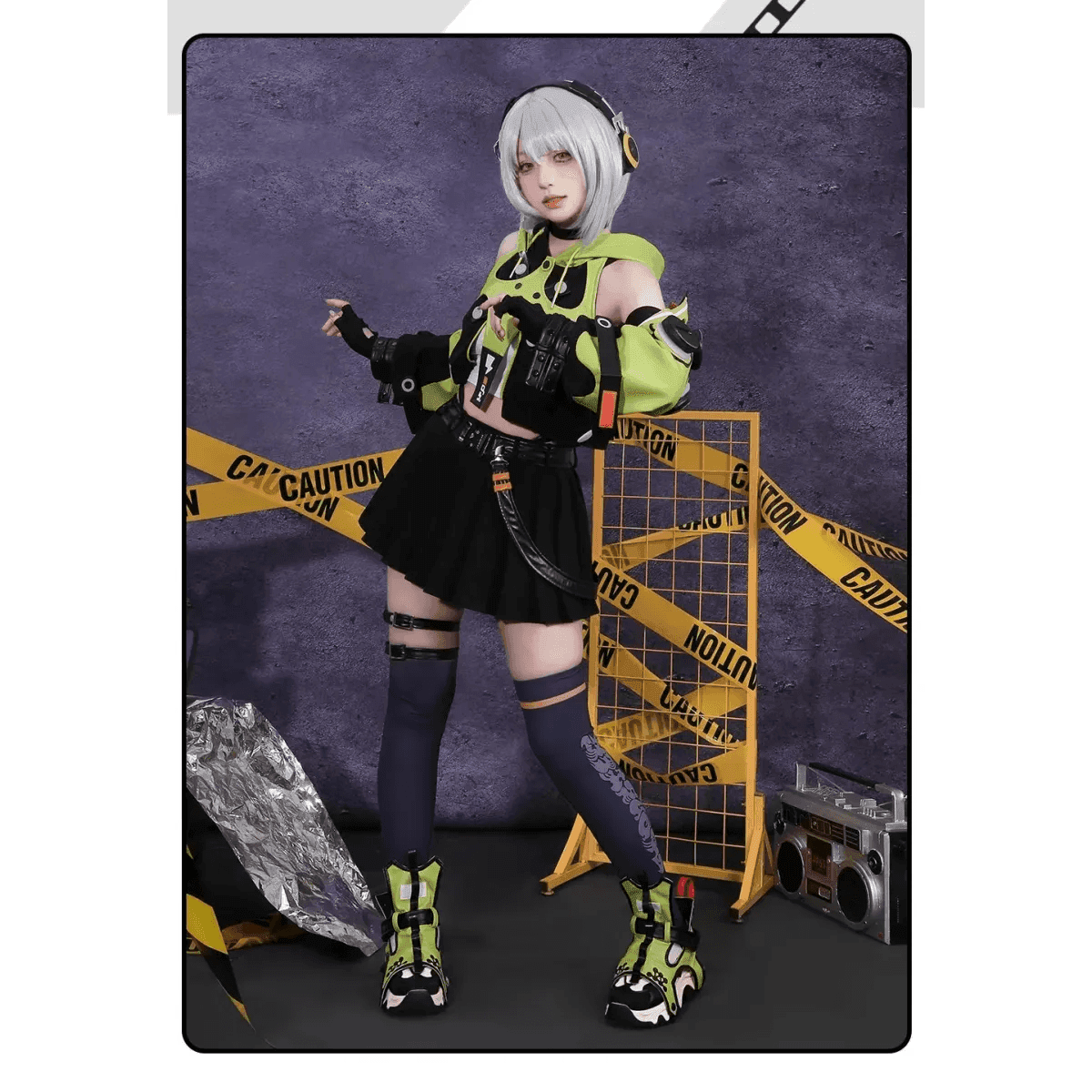 Anby Demara Cosplay Costume – Zenless Zone Zero Outfit with Props - S / Full Set(with wig)