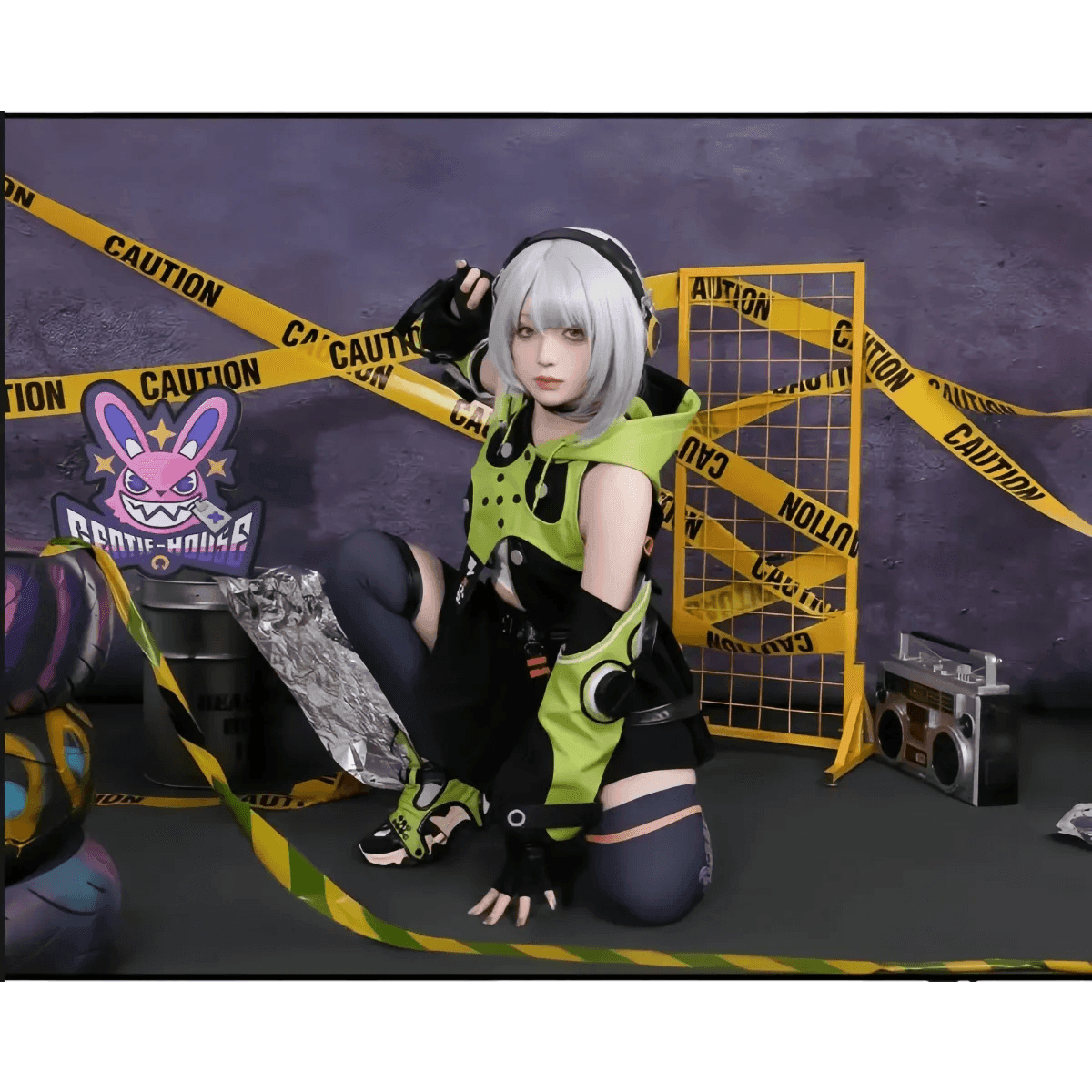 Anby Demara Cosplay Costume – Zenless Zone Zero Outfit with Props - S / Full Set(with wig)