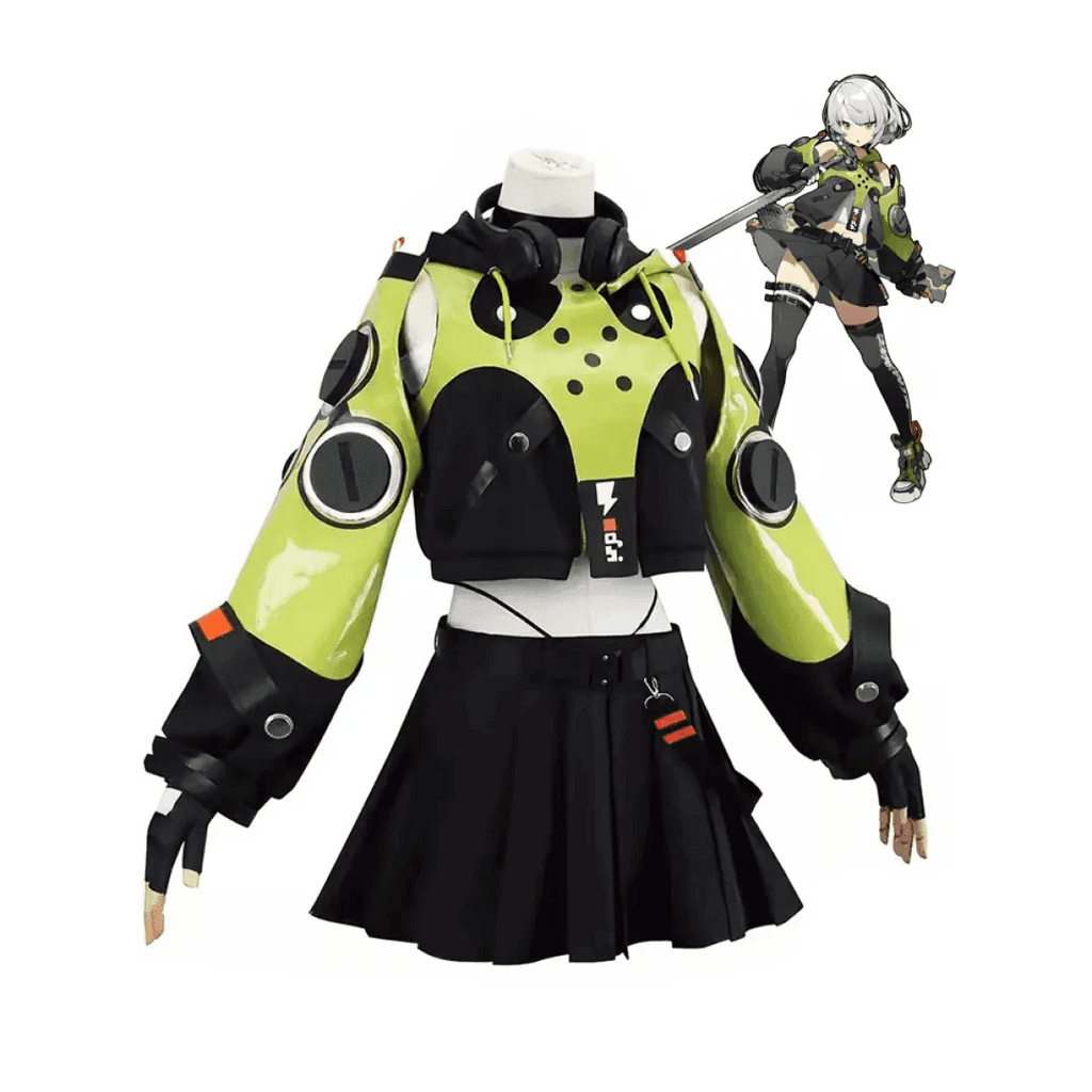 Anby Demara Cosplay Costume – Zenless Zone Zero Outfit with Props - S / Full Set(with wig)
