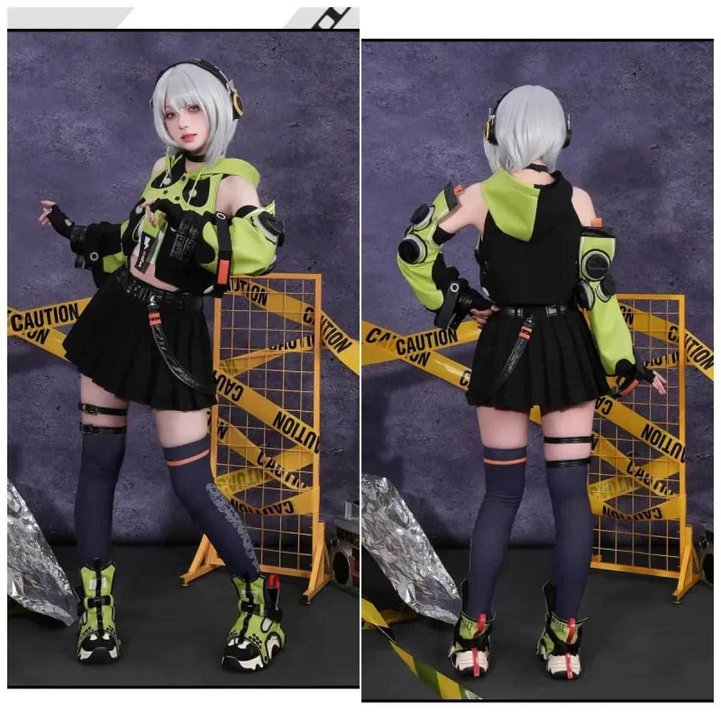 Anby Demara Cosplay Costume – Zenless Zone Zero Outfit with Props - S / Full Set(with wig)