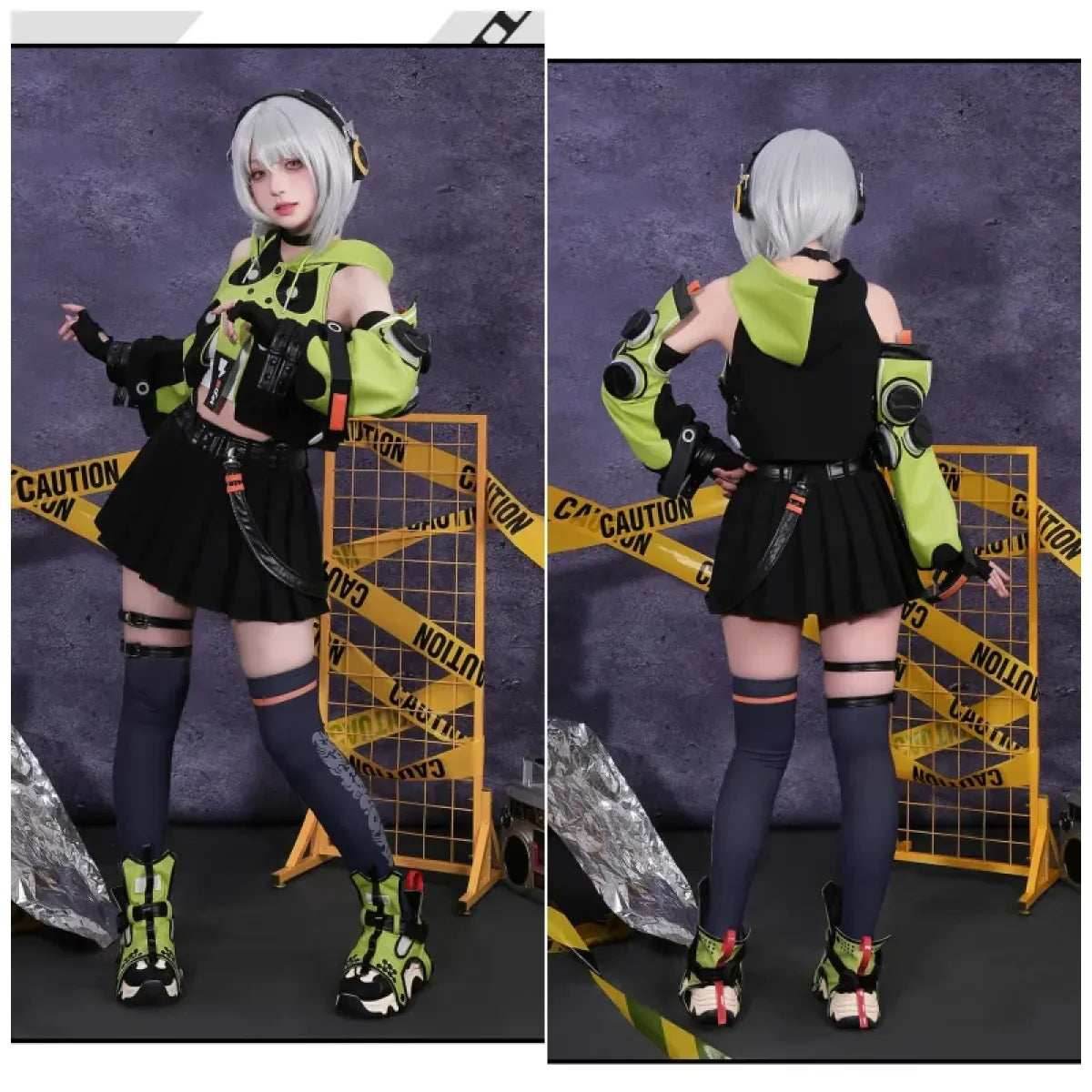 Anby Demara Cosplay Costume – Zenless Zone Zero Outfit with Props - S / Full Set(with wig)