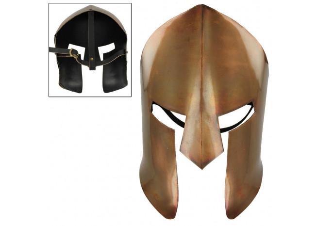 Ancient Greek Copper Spartan Battle Mask