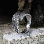 Angel Wing Stainless Steel Ring - Stainless Steel / 7