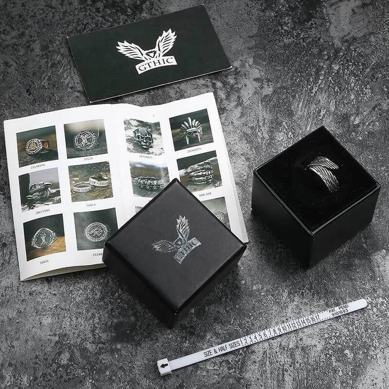 Angel Wing Stainless Steel Ring - Stainless Steel / 7