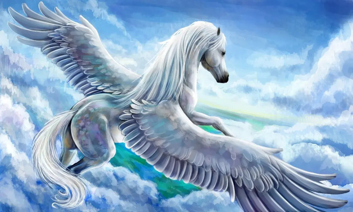 Animal 5D Diamond Painting Sky Rainbow Pegasus Diamond Painting Inlaid Full Diamond Embroidery Painting Home Decoration