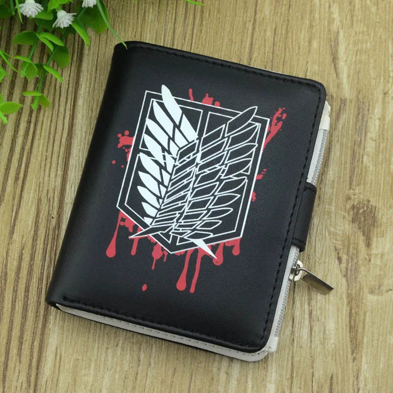 Anime Attack on Titan AOT Scout Legion Men's Wallets Levi Woman Card Holders Purse