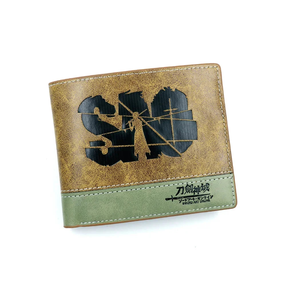 Anime Attack on Titan Eren Jager Khaki Men Wallets Scout Regiment Short Purse Card Holders