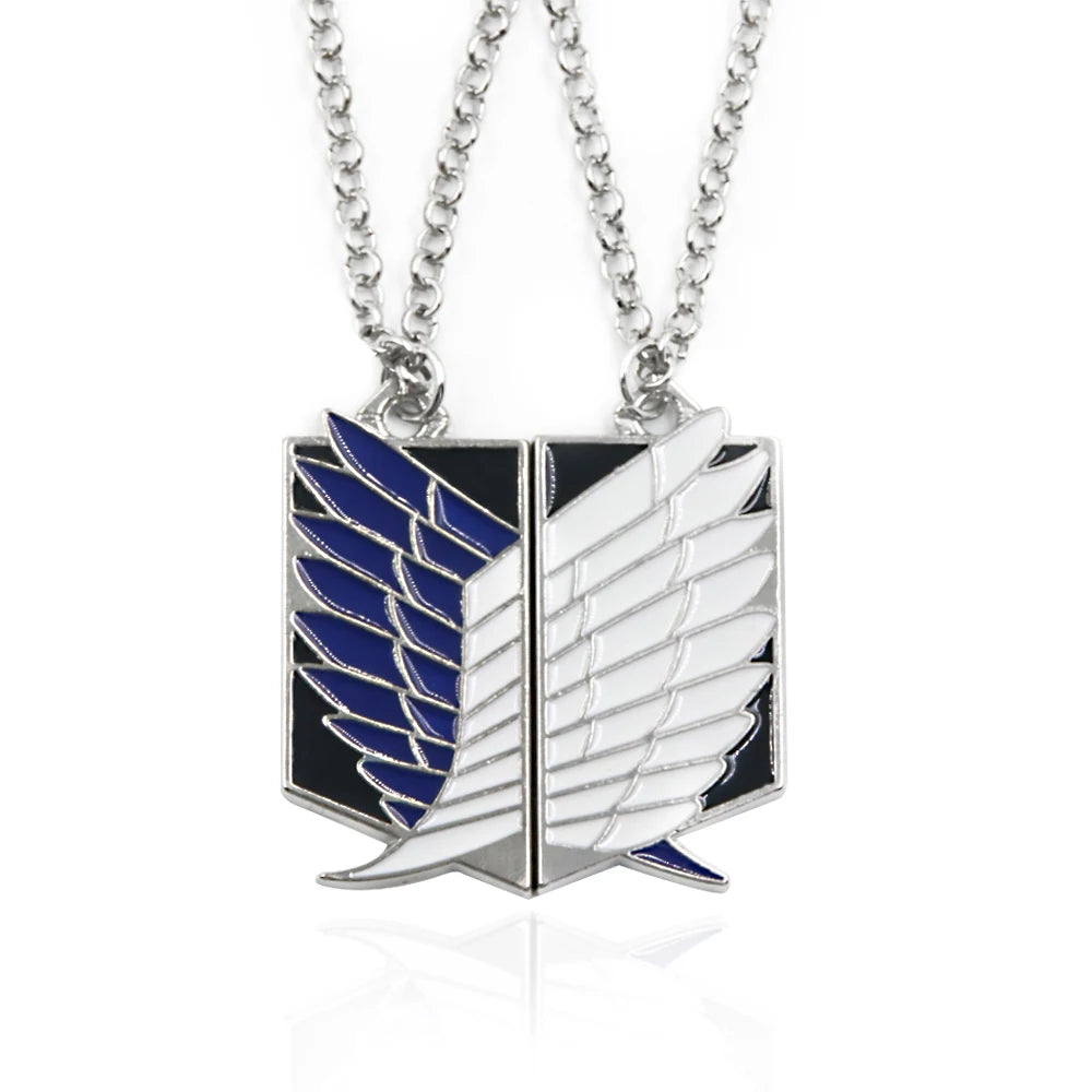 Anime Attack on Titan Necklace Shingeki No Kyojin Wings of Freedom Survey Sword Punk Necklace Pendant for Women Men Jewelry