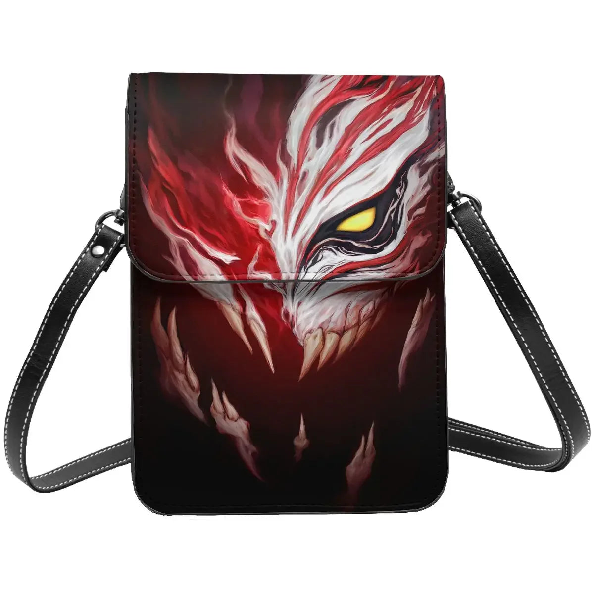 Anime BLEACH Kurosaki Ichigo Crossbody Wallet Cell Phone Bag Shoulder Bag Cell Phone Purse Adjustable Strap