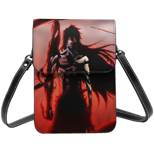 Anime BLEACH Kurosaki Ichigo Crossbody Wallet Cell Phone Bag Shoulder Bag Cell Phone Purse Adjustable Strap