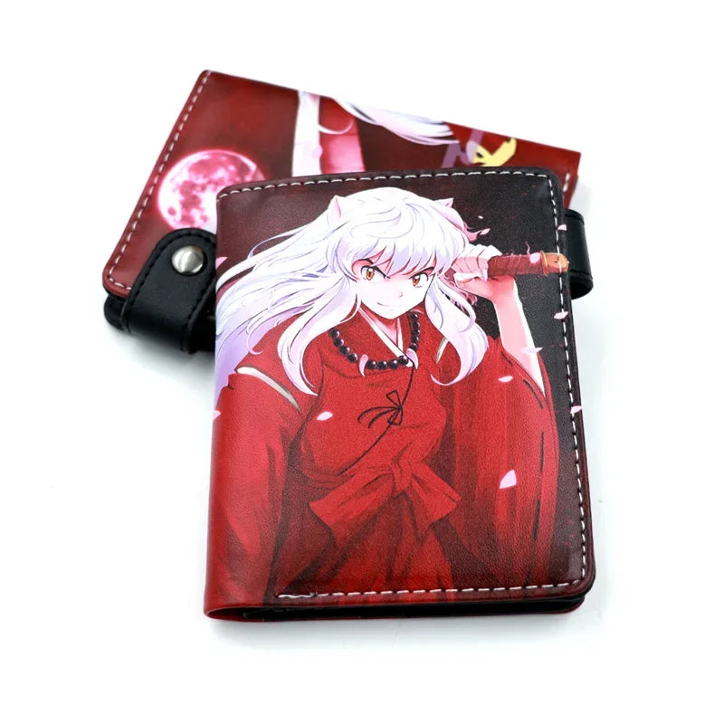 Anime Chainsaw Man Pochita Makima PU Wallet Short Folding Purse with Coin Pocket