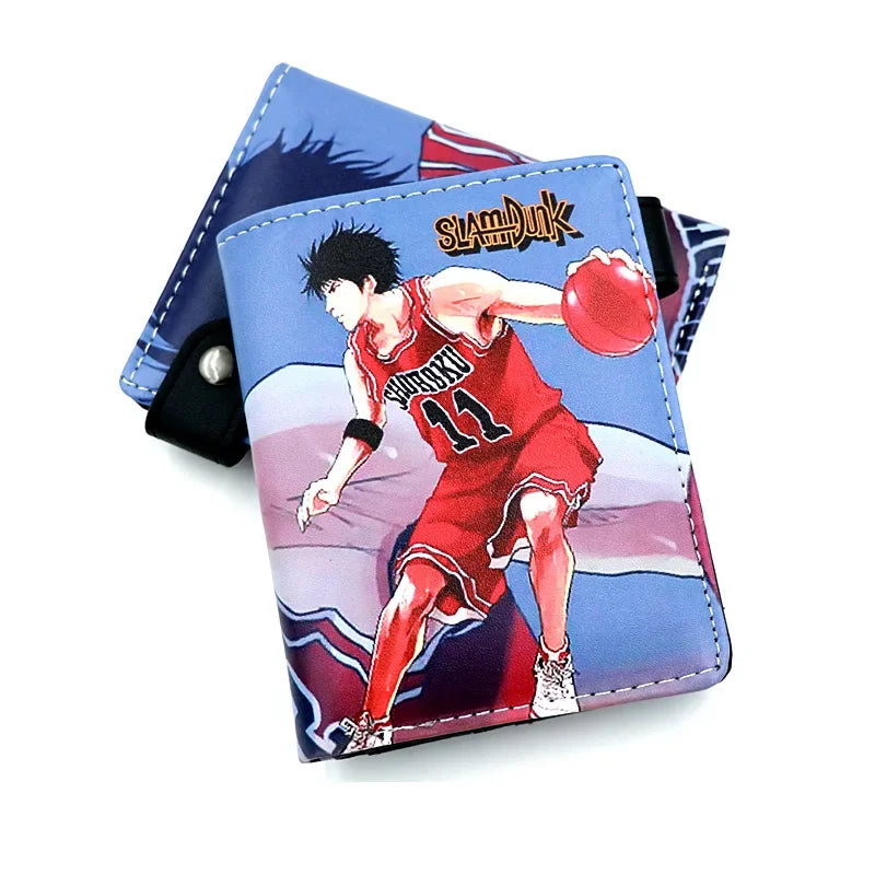 Anime Chainsaw Man Pochita Makima PU Wallet Short Folding Purse with Coin Pocket