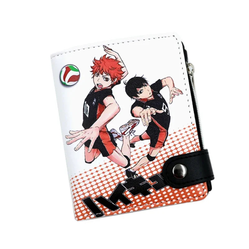 Anime Chainsaw Man Pochita Makima PU Wallet Short Folding Purse with Coin Pocket