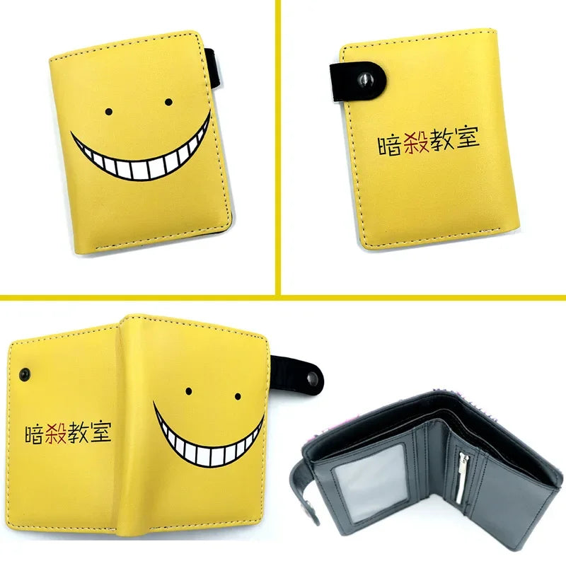 Anime Chainsaw Man Pochita Makima PU Wallet Short Folding Purse with Coin Pocket