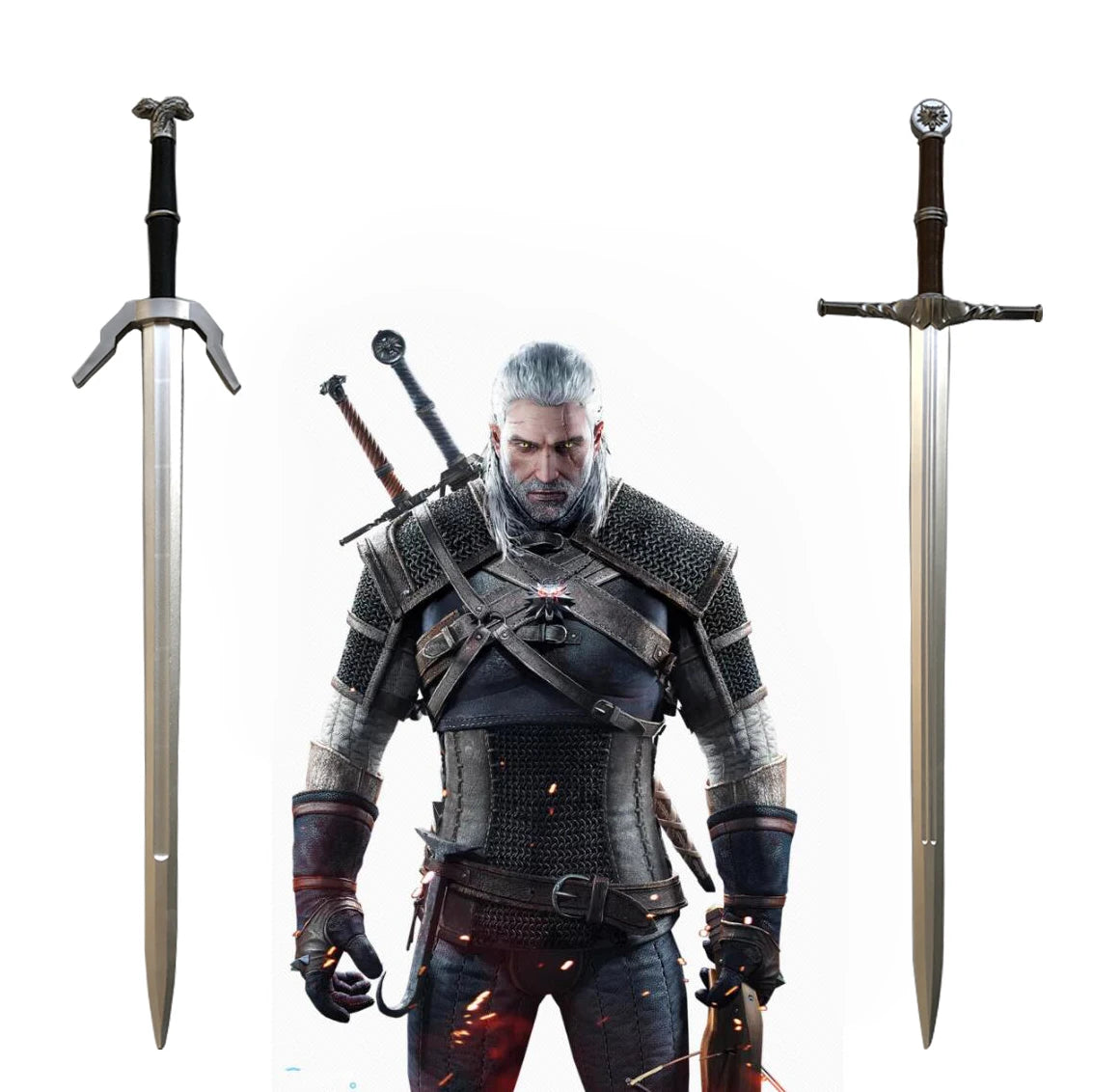 Anime cosplay 1:1 Geralt of Rivia sword New Exotic Beasts sword Weapon Prop Role Play PU Model Toy Prop 105cm