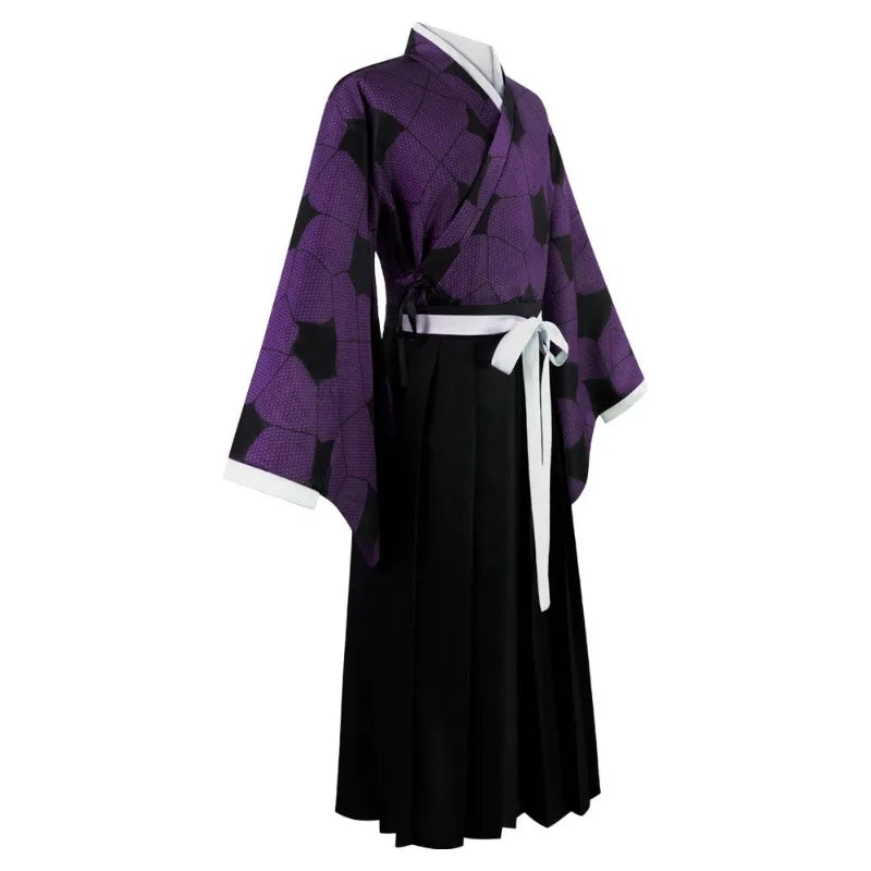 Anime Cosplay Demon Sayer Costumes Men's Cosplay Demon Killer Kimetsu No Yaiba Kokushibo Kimono Haori Uniform