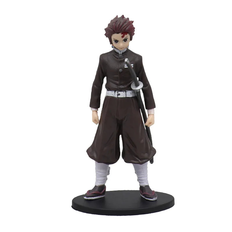 Anime Demon Slayer Figure Kamado Tanjirou Nezuko Action Figures Model Toys Zenitsu Figurine Inosuke Kimetsu No Yaiba Figura