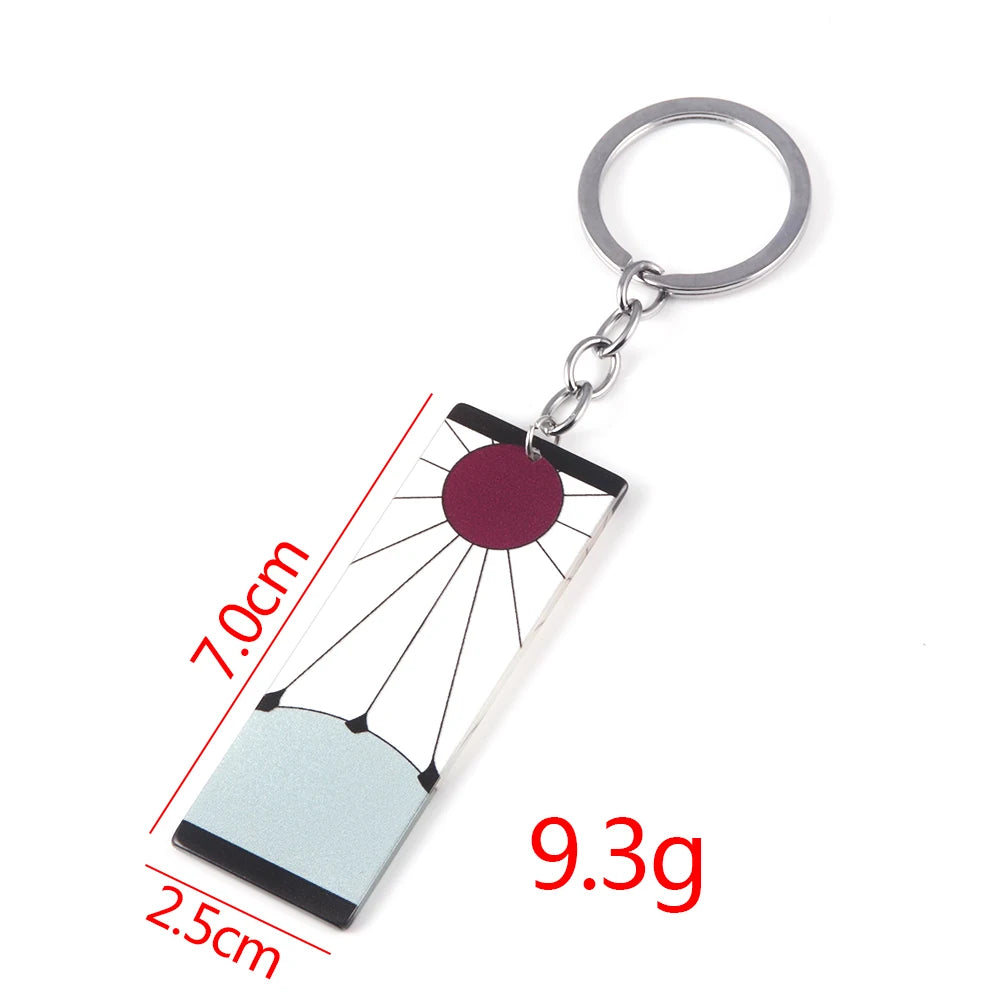 Anime Demon Slayer Keychain Kamado Tanjirou Acrylic Fashion Trend Key Ring For Earring For Women Men Gift Decoration Car Jewelry