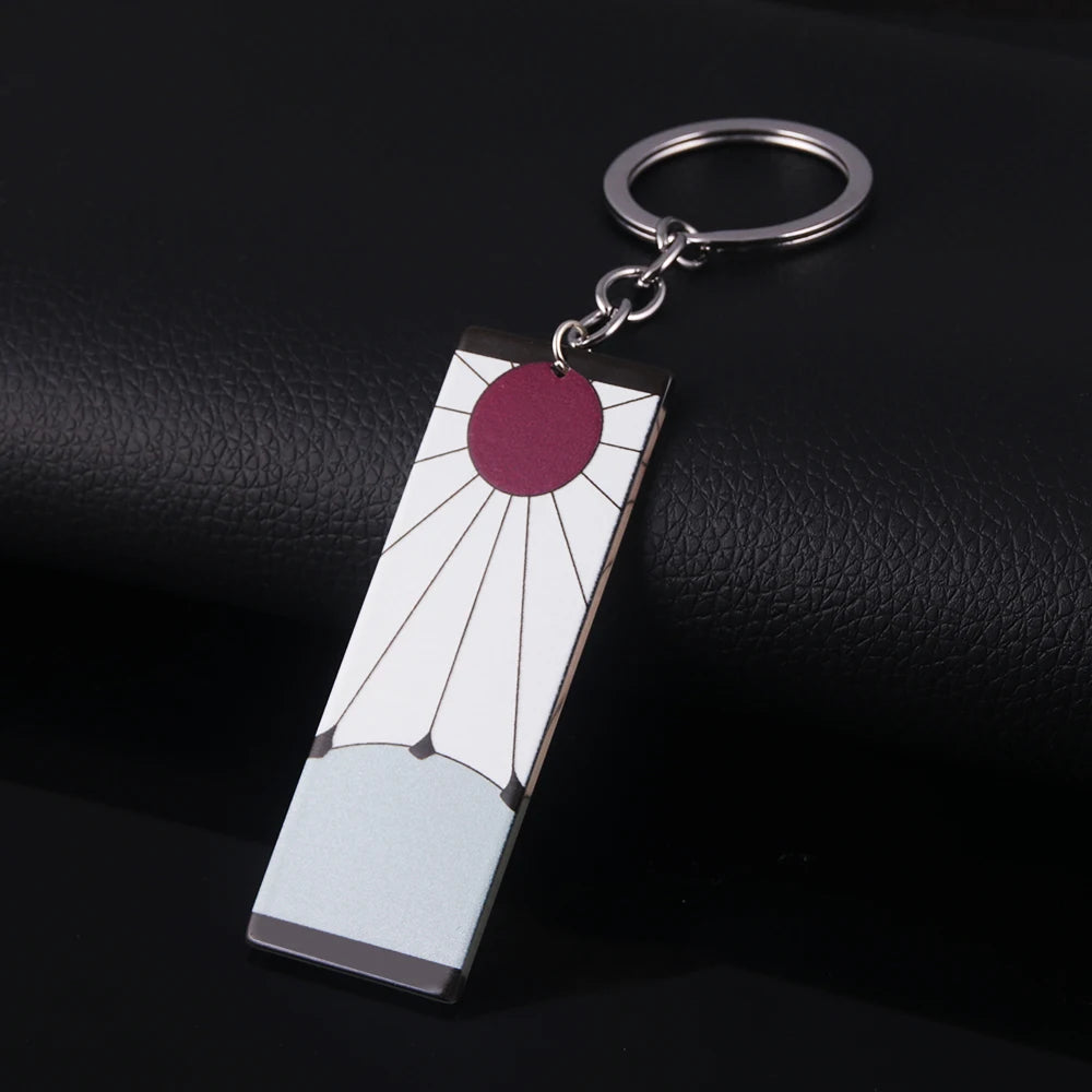 Anime Demon Slayer Keychain Kamado Tanjirou Acrylic Fashion Trend Key Ring For Earring For Women Men Gift Decoration Car Jewelry