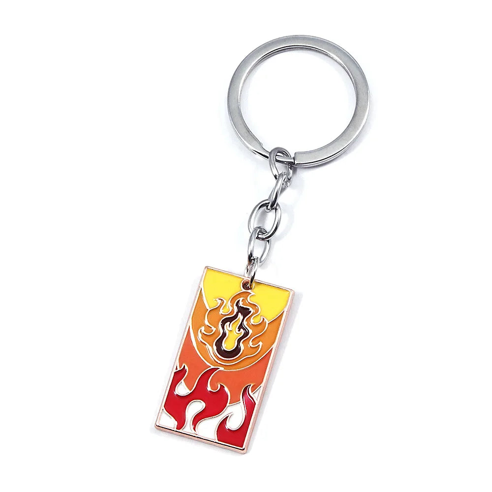 Anime Demon Slayer Keychain Kamado Tanjirou Acrylic Fashion Trend Key Ring For Earring For Women Men Gift Decoration Car Jewelry