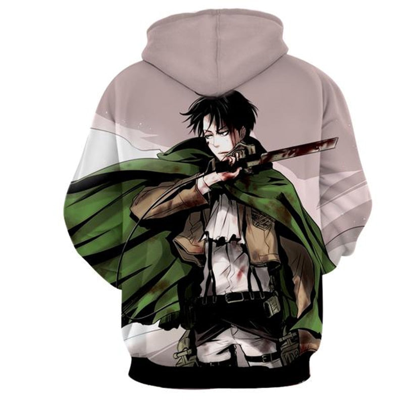 Anime Design Men's 3d Hoodies Fashion Full Printed Hooded Pullovers Male Cool Attack On Titan 3D Sweatshirt Hoodies