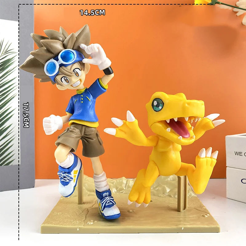 Anime Digimon Adventure Figure Yagami Taichi Ishida Yamato Yagami Hikari Takaishi Takeru Action Model PVC Decorations Toys Gifts