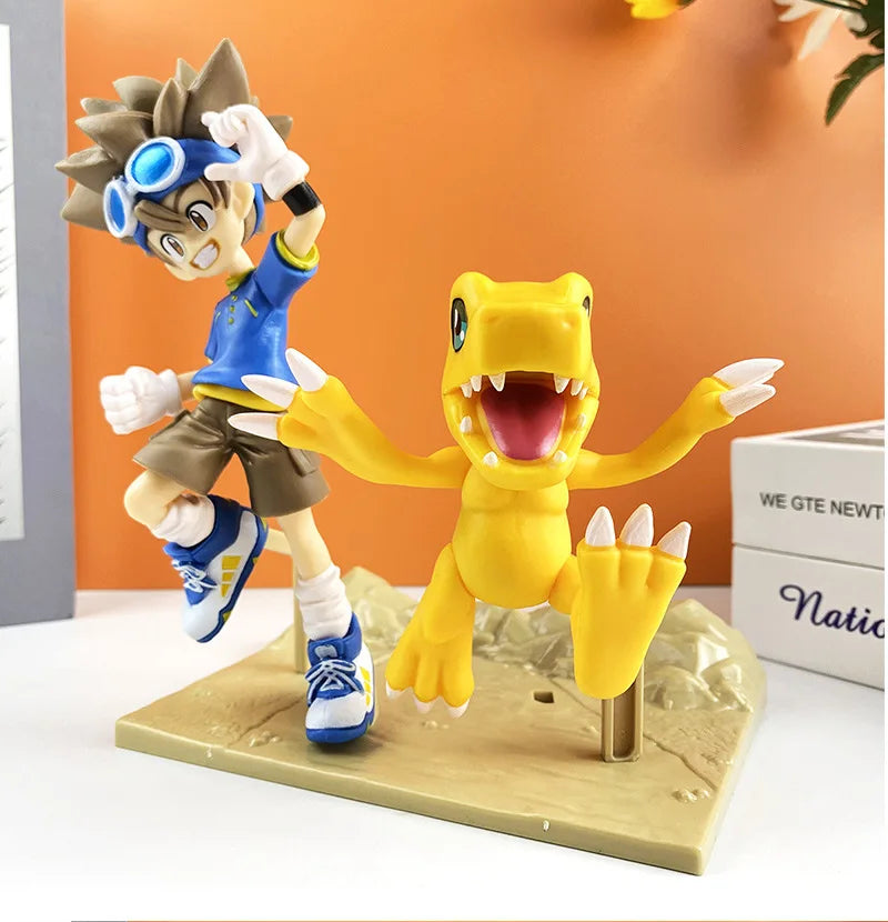 Anime Digimon Adventure Figure Yagami Taichi Ishida Yamato Yagami Hikari Takaishi Takeru Action Model PVC Decorations Toys Gifts