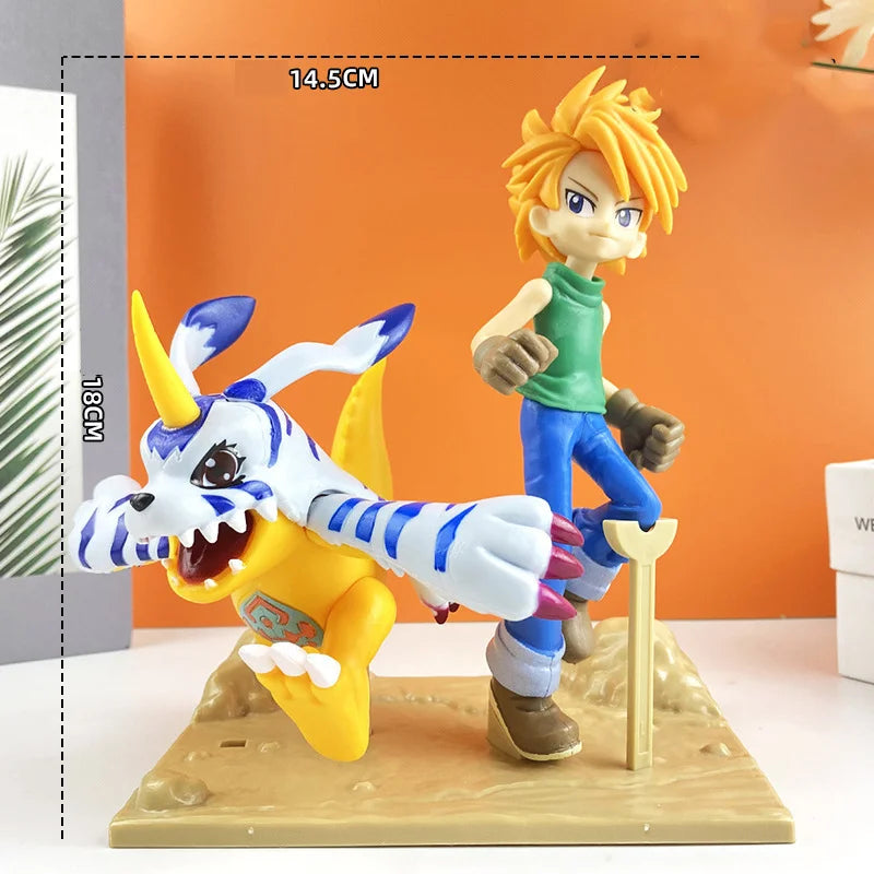 Anime Digimon Adventure Figure Yagami Taichi Ishida Yamato Yagami Hikari Takaishi Takeru Action Model PVC Decorations Toys Gifts