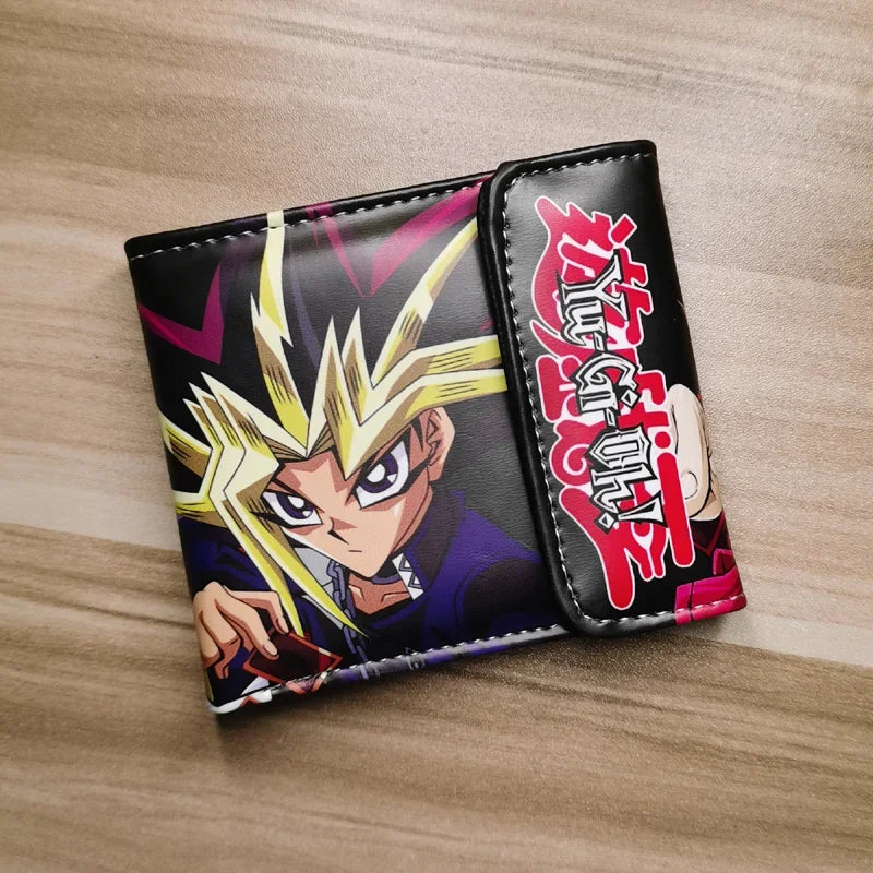 Anime Duel Monsters Short Men's Wallets Yugi Muto Women Card Holders Purse