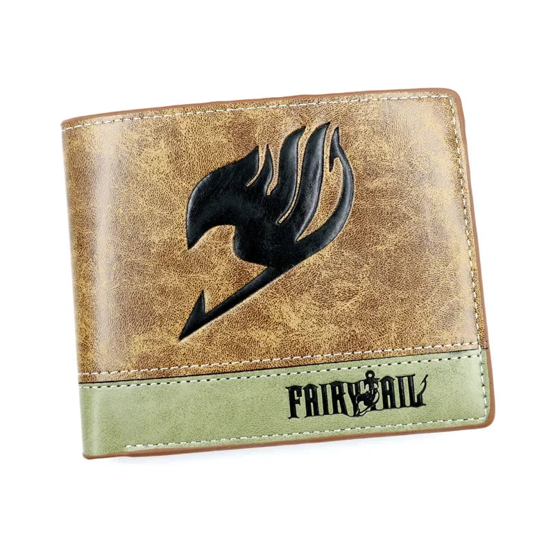 Anime Fairy Tail Men's Folding Wallet Card Holder PU Leather Short Purse