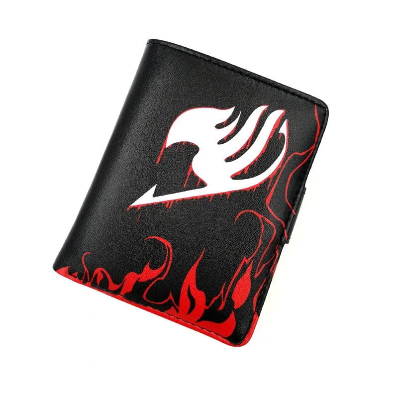 Anime Fairy Tail Men's Folding Wallet Card Holder PU Leather Short Purse